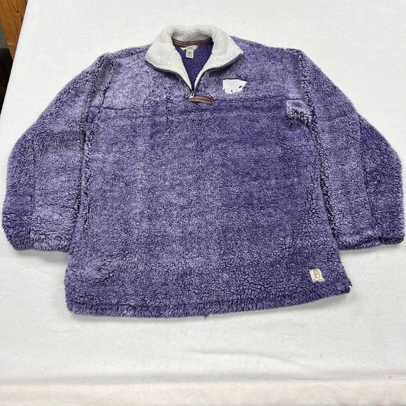 1/4 Zip sherpa Pullover KSU Pressbox women’s size L - Picture 1 of 6